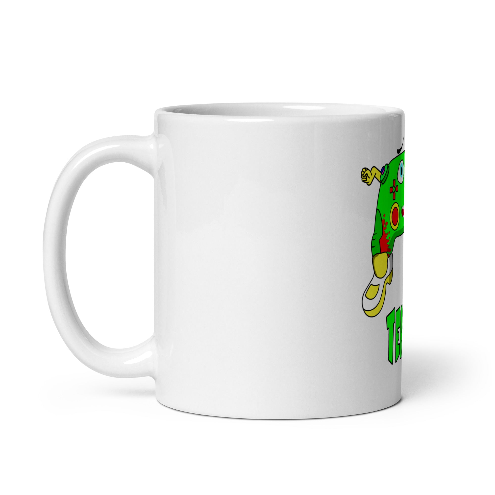 White glossy mug
