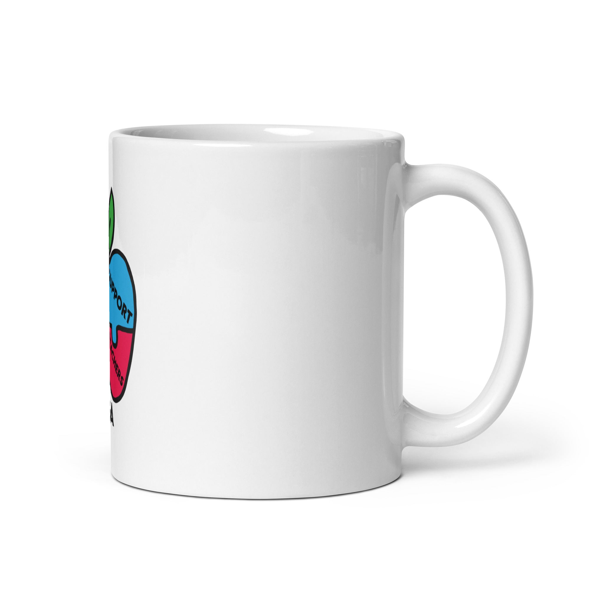 White glossy mug