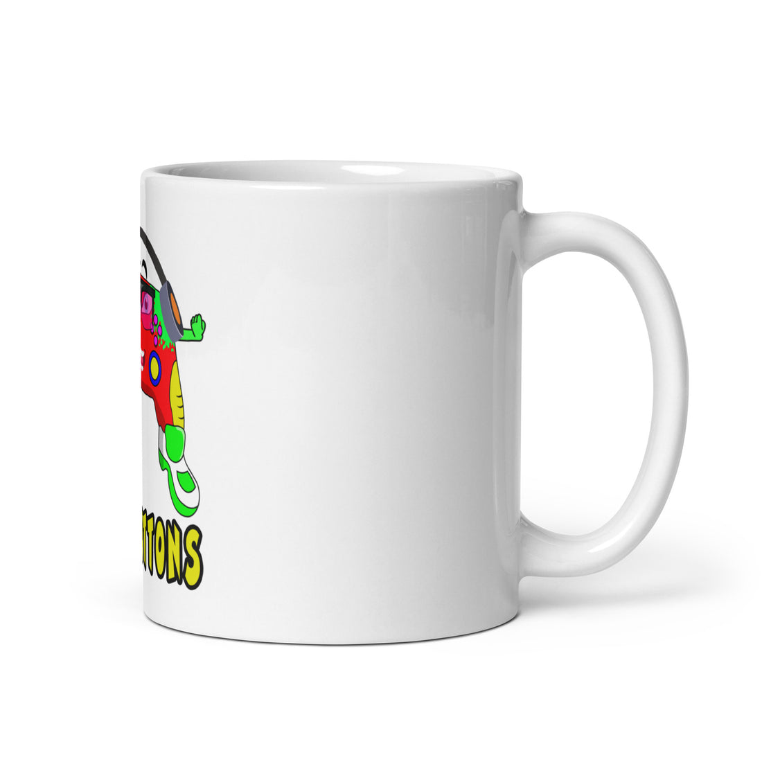 White glossy mug