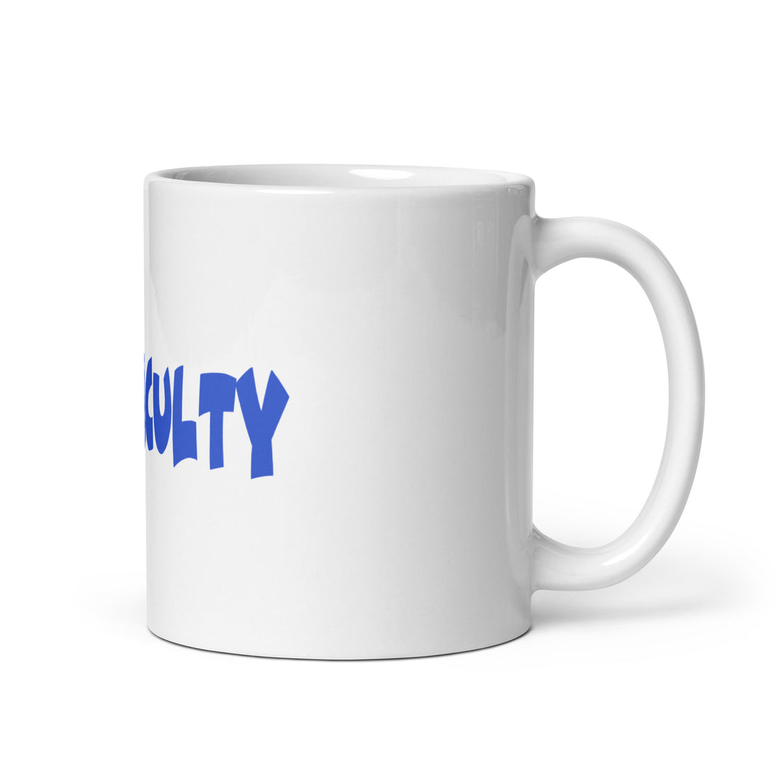 White glossy mug