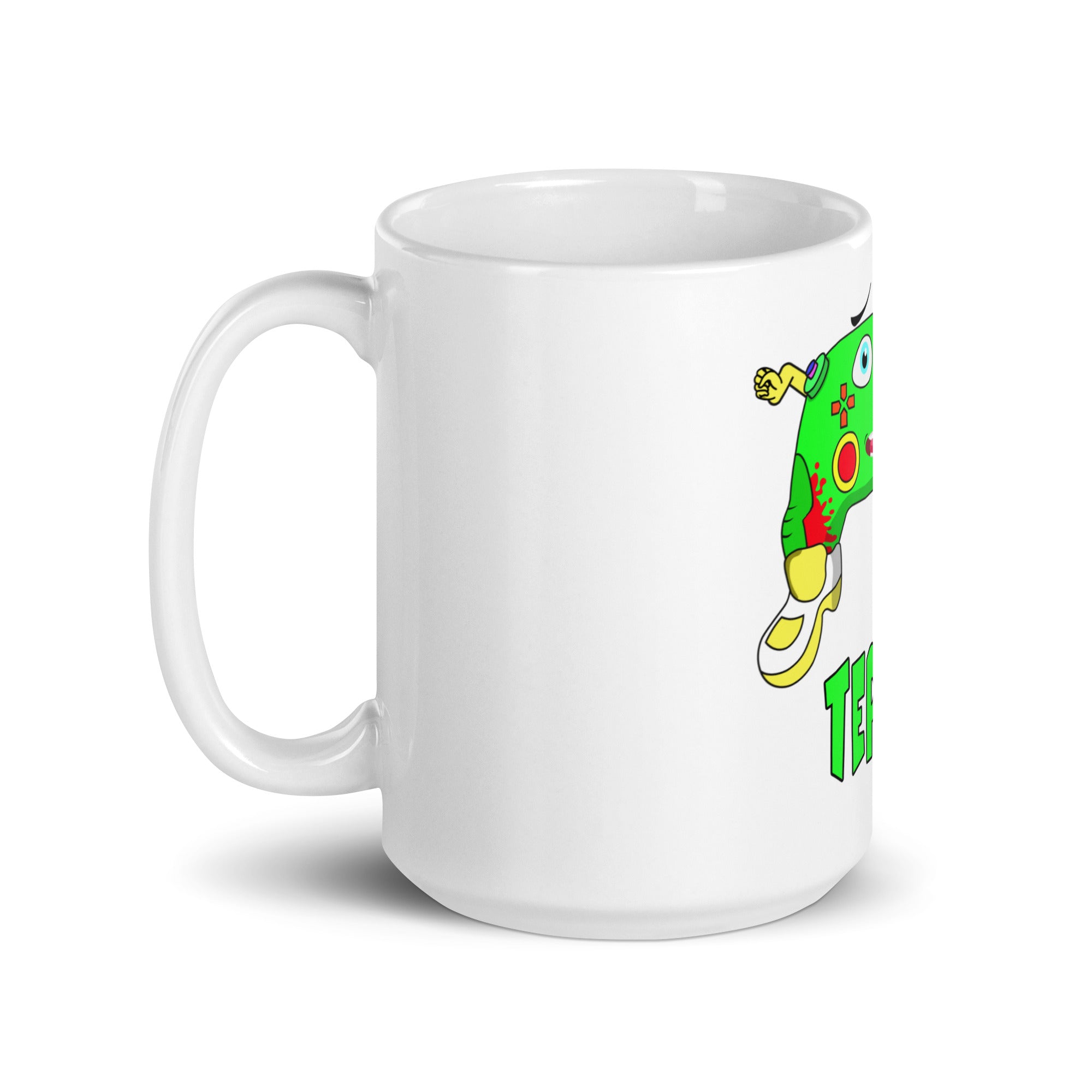 White glossy mug