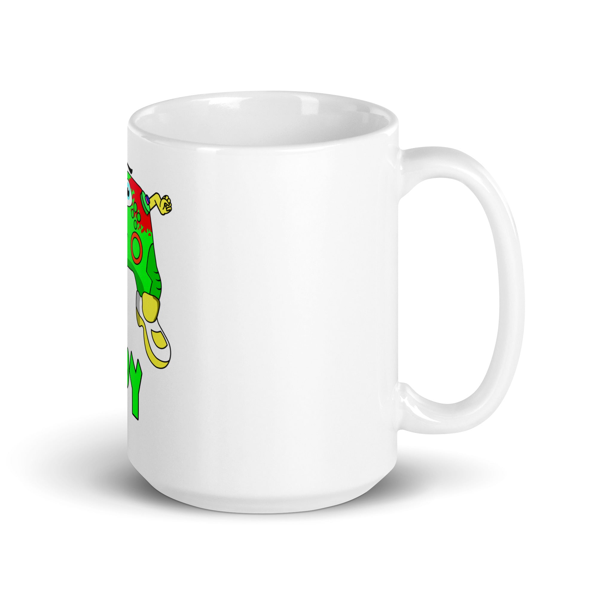 White glossy mug