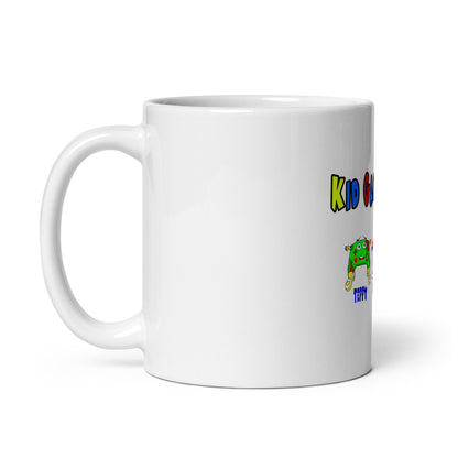 White glossy mug
