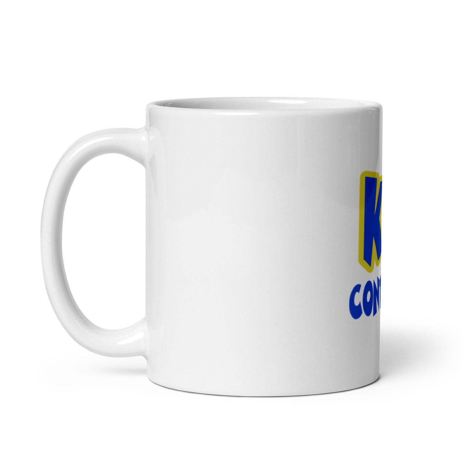 White glossy mug